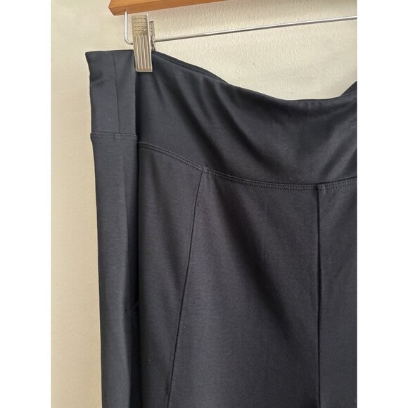 ATHLETA Black Wide Leg Pockets Pants Pull On Cropped Flowy Size XL TALL - Picture 2 of 13
